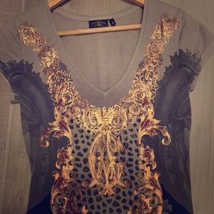 Christian Audigier V-Neck Womens Shirt (S)